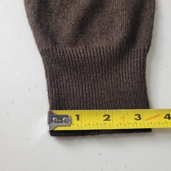 Geoffrey Beene VTG 90s Mens L Brown Argyle V Neck Cozy Pull Over Grandpa Sweater - Picture 9 of 10